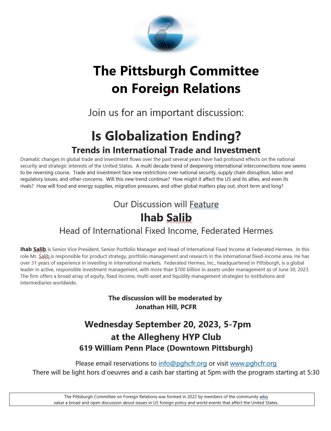 The Pittsburgh Committee on Foreign Relations