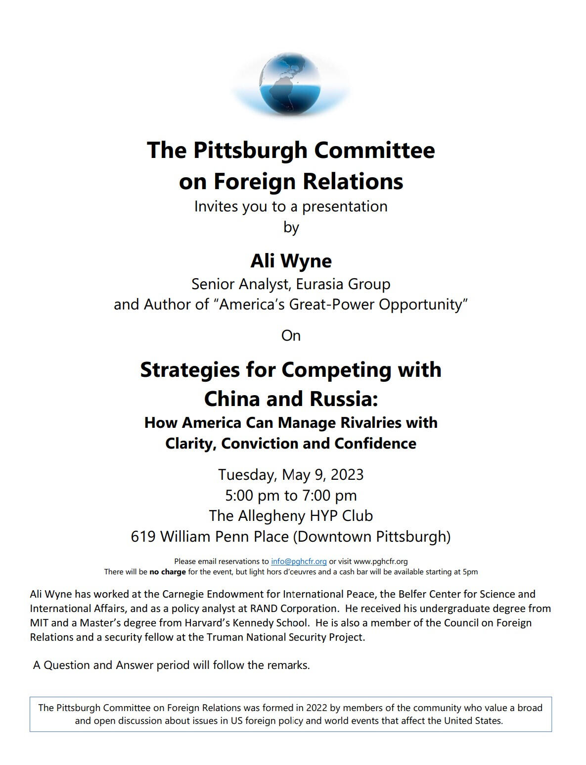The Pittsburgh Committee on Foreign Relations