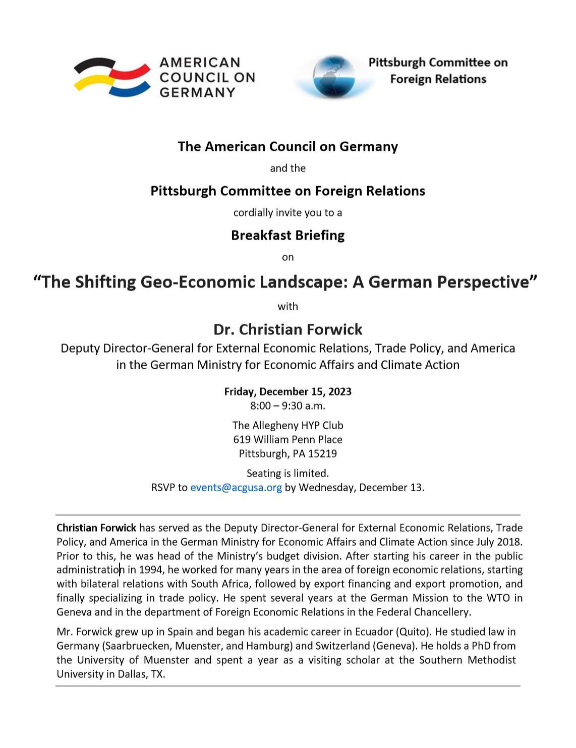 The Pittsburgh Committee on Foreign Relations